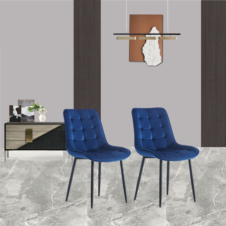 Corrigan Studio® 2piece Blue Dining Chair Set Wayfair